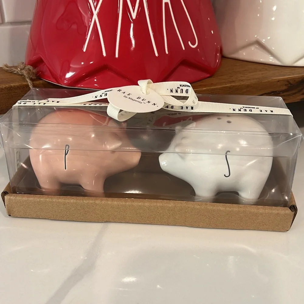 Cute. Rae Dunn. pig. salt and pepper